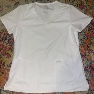 Cherokee Classic White V-Neck Scrub Top